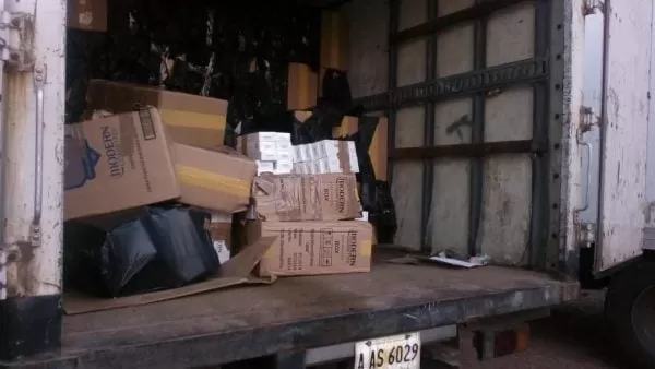 DPI decomisa camiones cargados de cigarros de contrabando