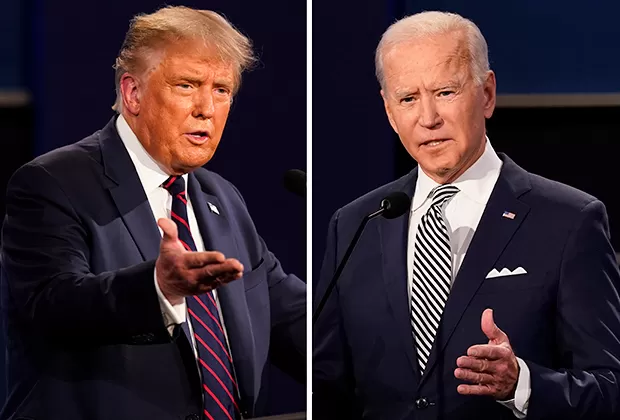 Trump y Biden chocan en un debate limpio y sin un ganador claro
