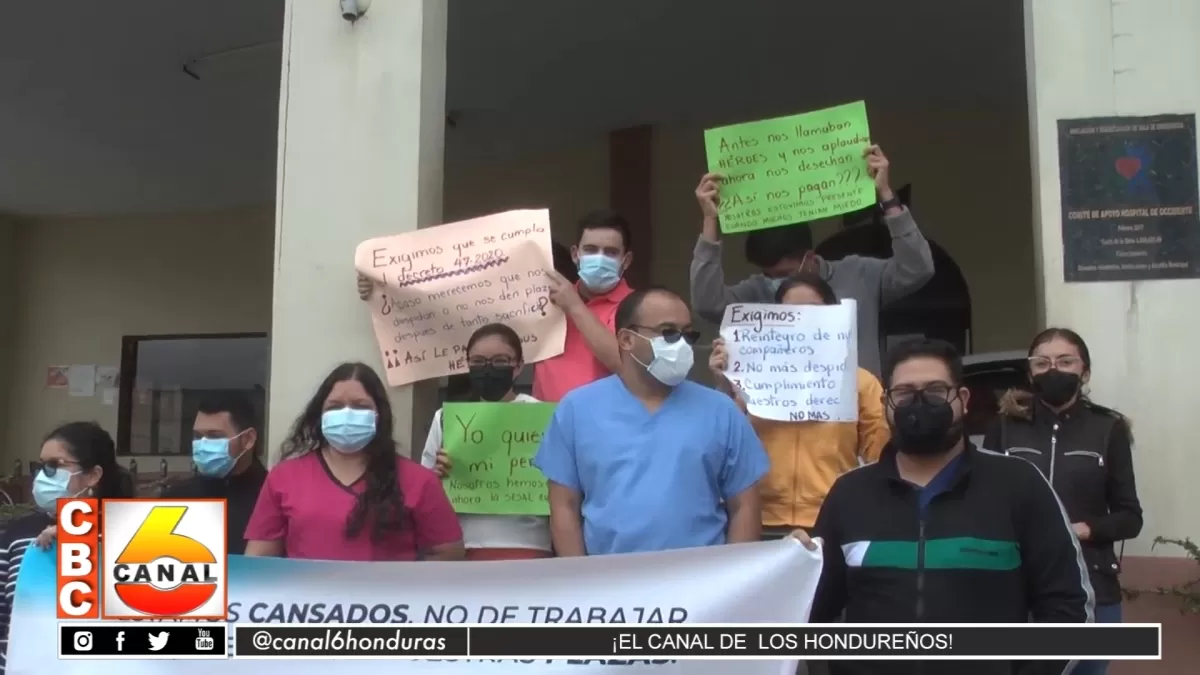 Personal de salud en Copan continua en protestas