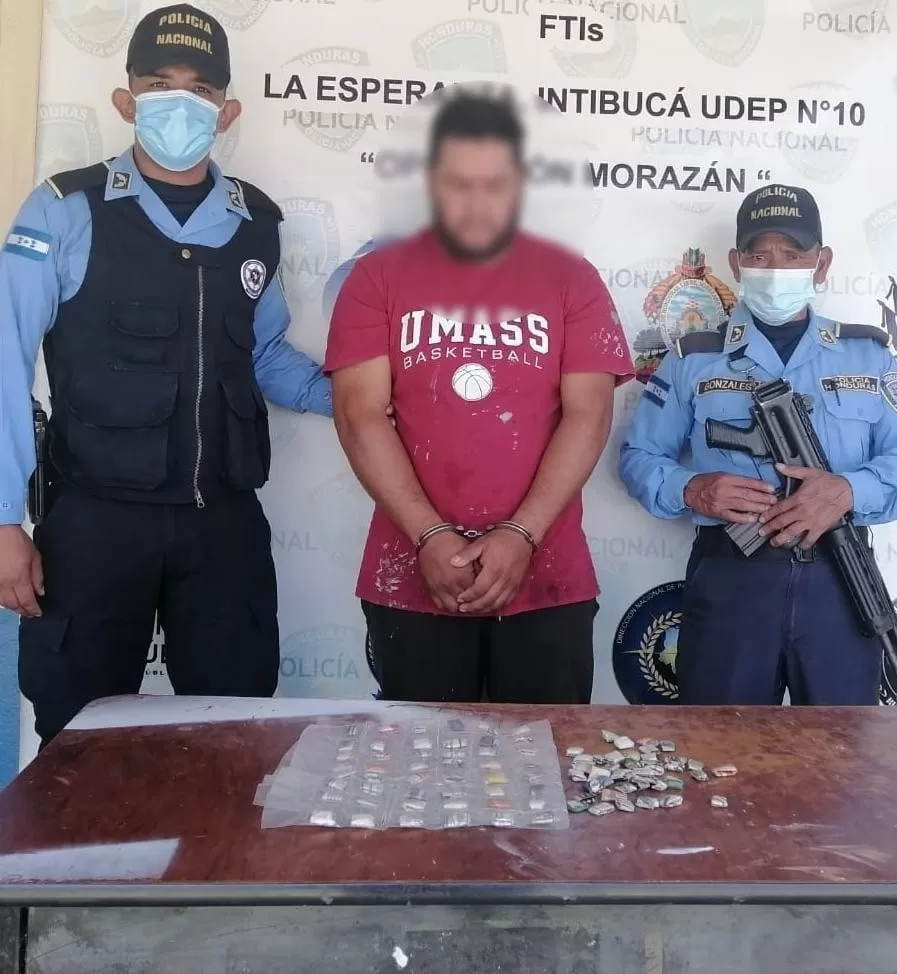 Capturan a sospechoso de tráfico de droga en Intibucá