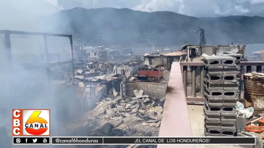 Comenzarán proyecto de ayudas para afectados por incendio de Guanaja