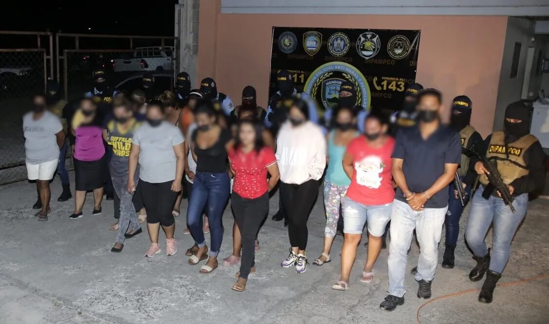 Detención judicial contra 17 pandilleros capturados en operativos antiextorsión en Tegucigalpa