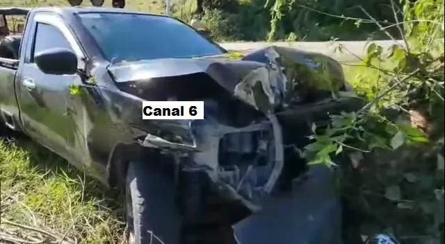 Semoviente provoca accidente vehicular en San Antonio, Copán (3)