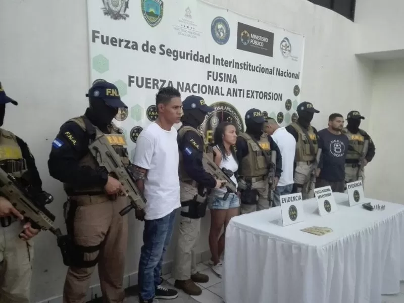 Capturan a presuntos extorsionadores en Tegucigalpa