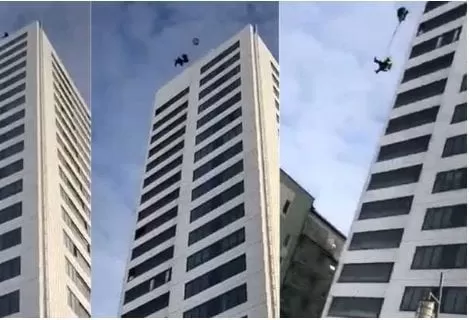 Milagro en Estocolmo: saltó de un edificio de 24 pisos, su paracaídas no se abrió pero sobrevivió