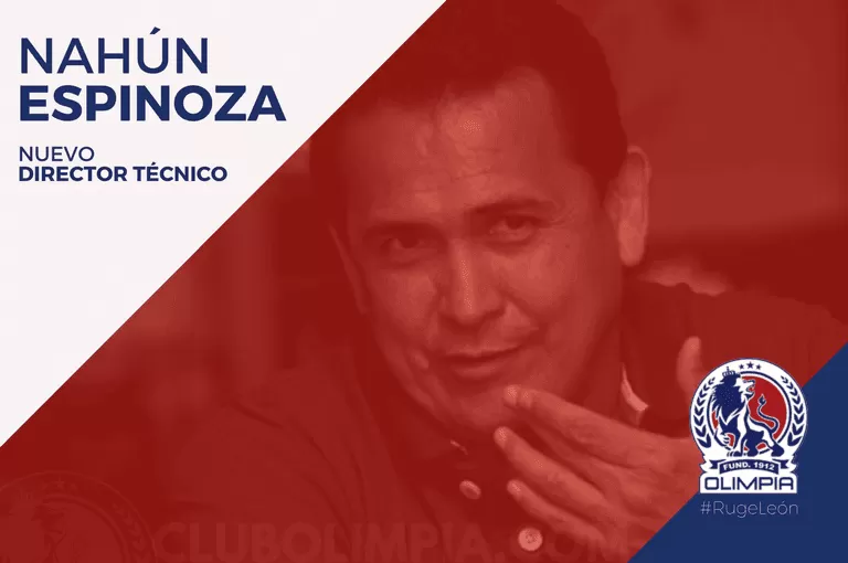 Nahún Espinoza es el nuevo entrenador del Olimpia