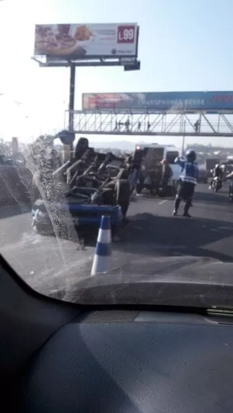 Tremendo trafico provoca un accidente en el bulevar de las fuerzas armadas