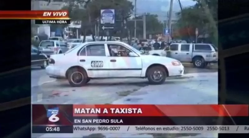 Ultiman a una persona dentro de un taxi en San Pedro Sula