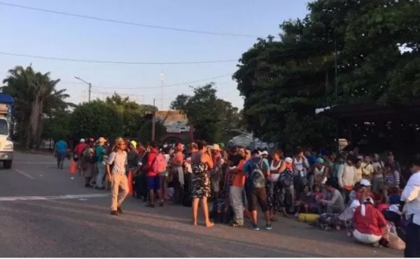 La caravana de migrantes llega a Arriaga, la última escala en Chiapas
