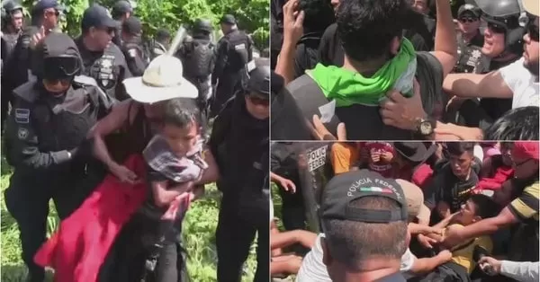 Última hora: Policías mexicanos capturan a integrantes de caravana y los llevan a estación migratoria