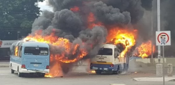 Trasciende la captura de supuestos estudiantes de la UNAH involucrados en quema de tres buses de la ruta urbana