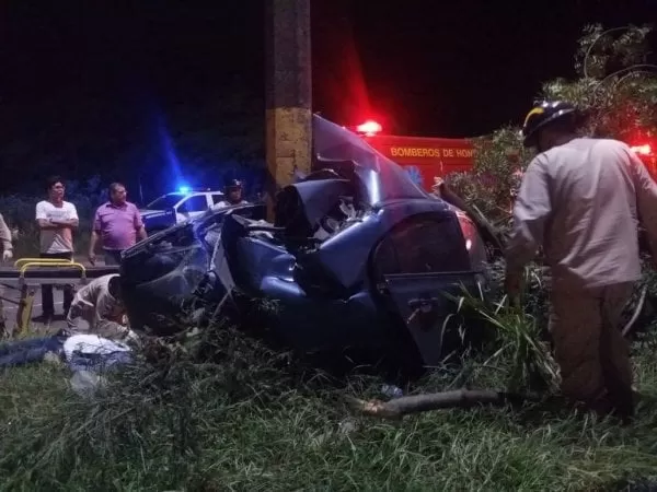 Conductor fallece tras trágico accidente vehicular en la CA13 km 14 hacia El Progreso, Yoro