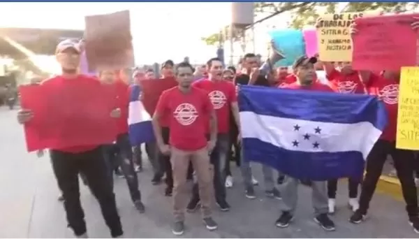 Empleados de Maquila protestan por violaciones laborales (Video)
