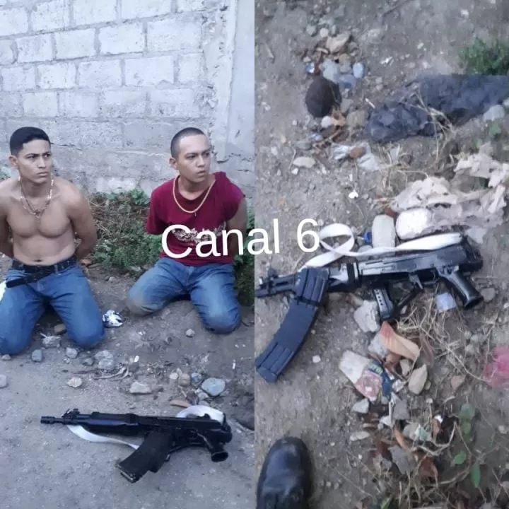 Con armas de grueso calibre detienen a dos ciudadanos en Chamelecón