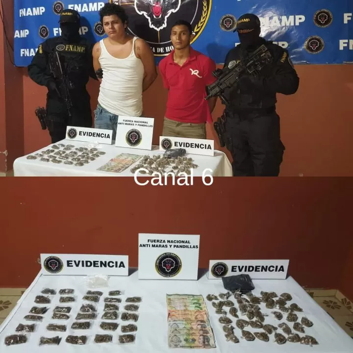Dos supuestos miembros de la Ms-13 fueron capturados en el barrio La Alegría de Choluteca (Video)