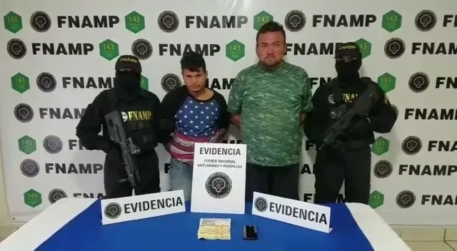 Luego de trabajos de inteligencia la FNAMP captura de dos supuestos extorsionadores en Tegucigalpa