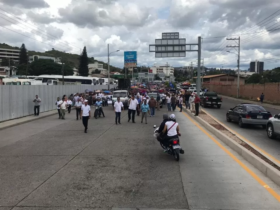 Se reportan marchas en el bulevar Kuwait de Tegucigalpa