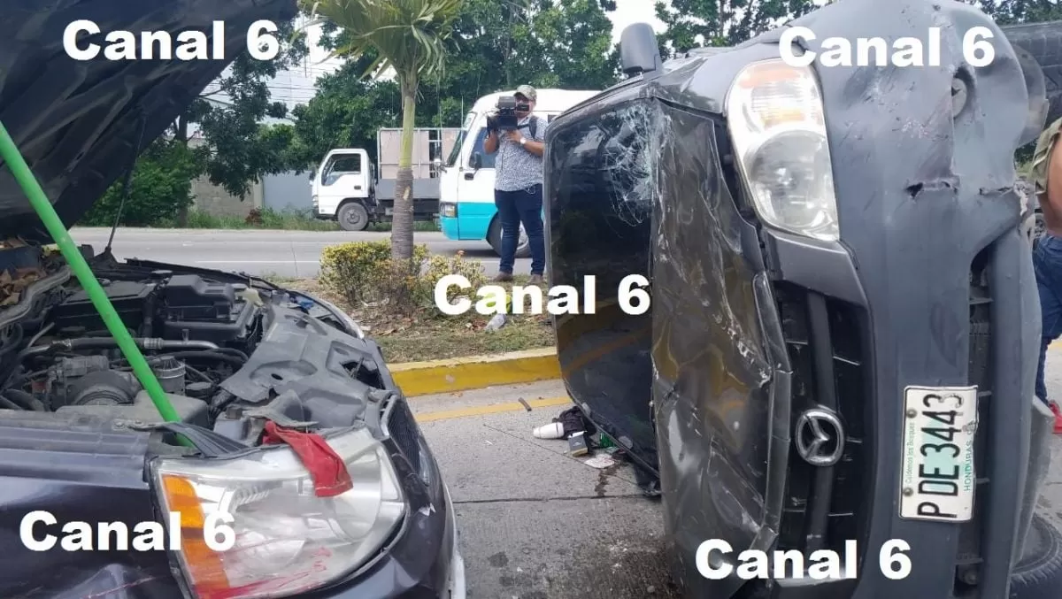 Fuerte accidente de trànsito deja 4 vehìculos dañados en San Pedro Sula (Video)