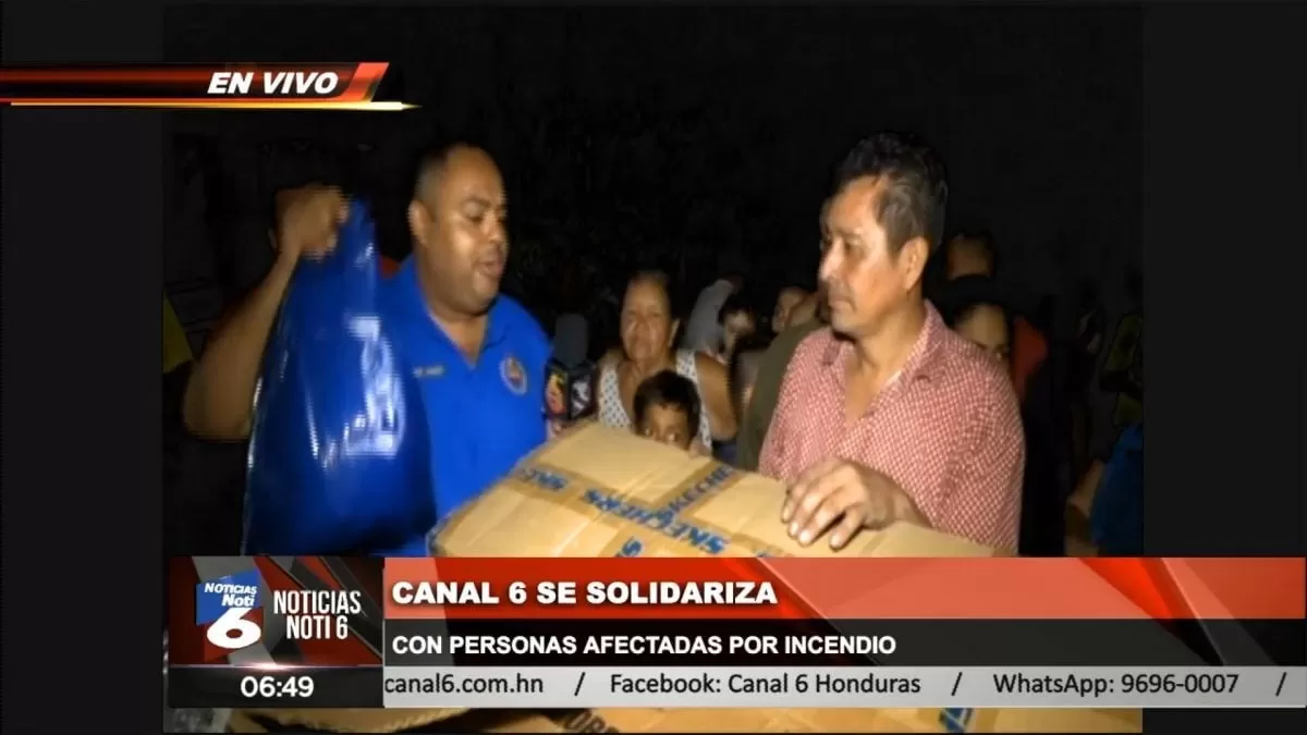 Canal 6 y CEPUDO se solidarizan con personas afectadas por incendio