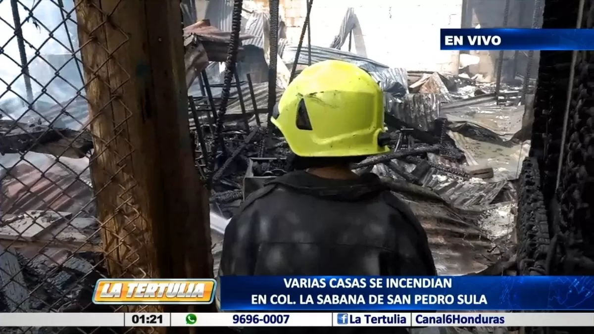 Varias casas se incendian en Col. La Sabana de San Pedro Sula