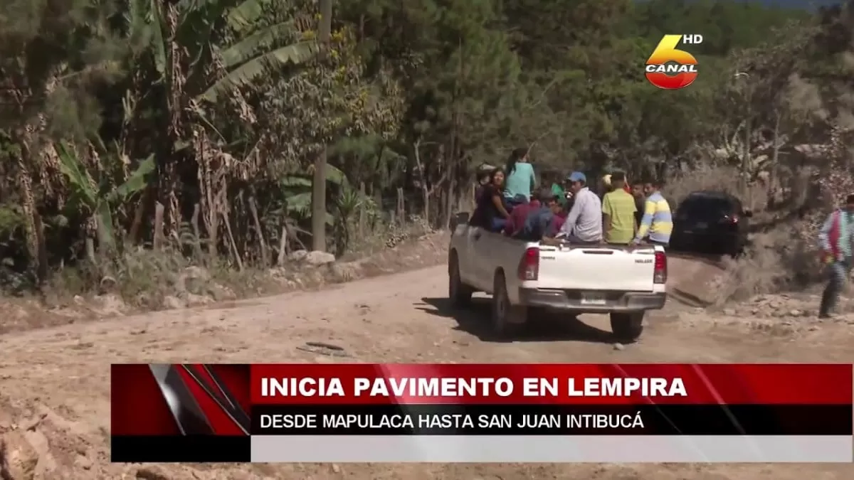 Inicia pavimento en Lempira desde Mapulaca hasta San Juan, Intibuca
