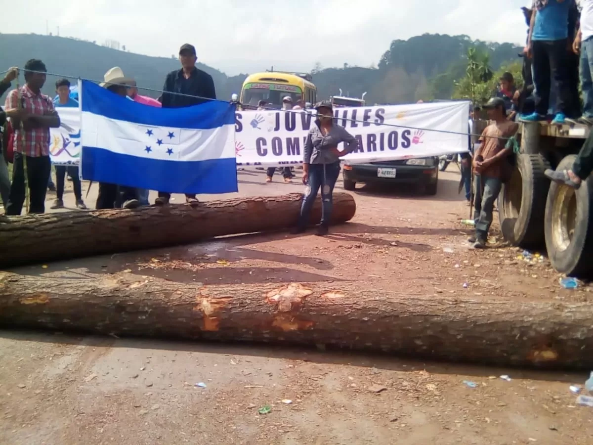 Pobladores protestan en La Paz, Honduras