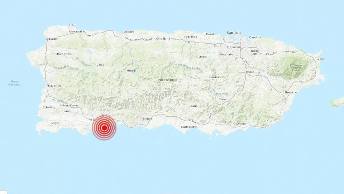Se registra en Puerto Rico un fuerte terremoto de magnitud 6,0