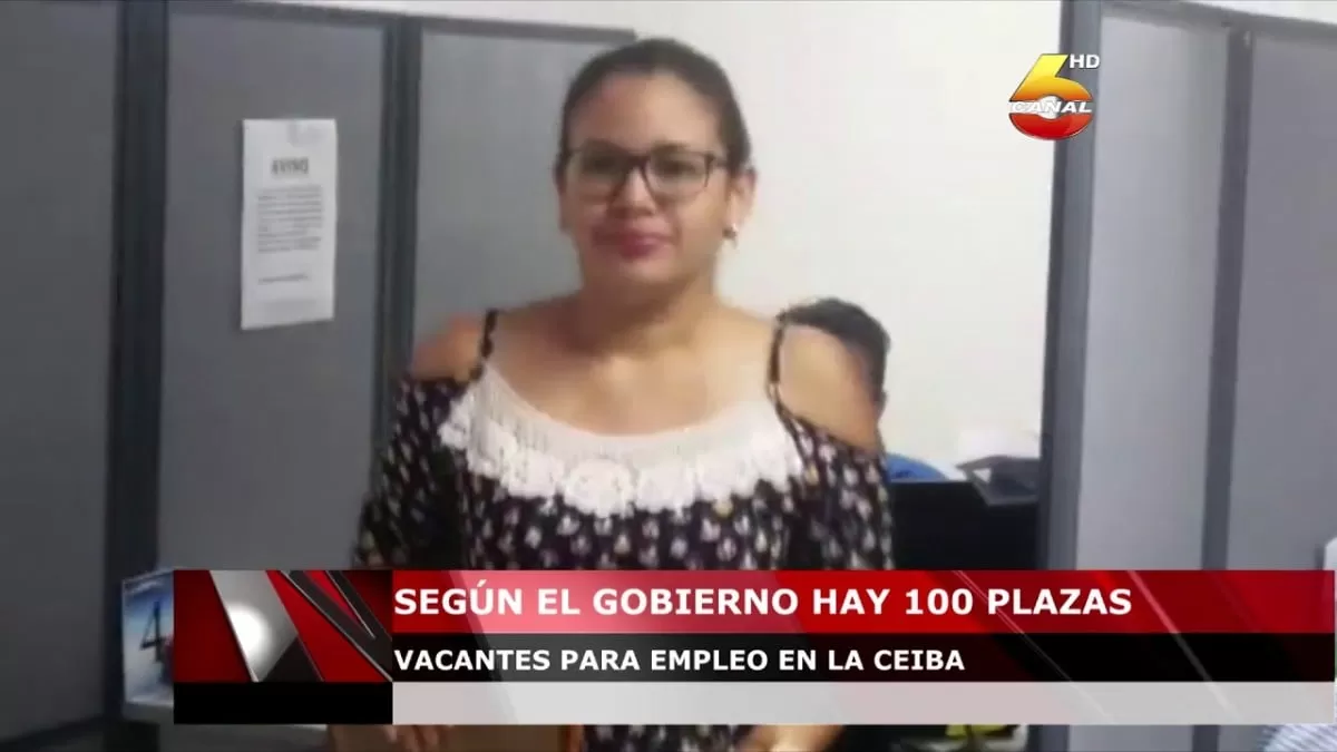 Según el gobierno hay 100 plazas vacantes para empleo en La Ceiba