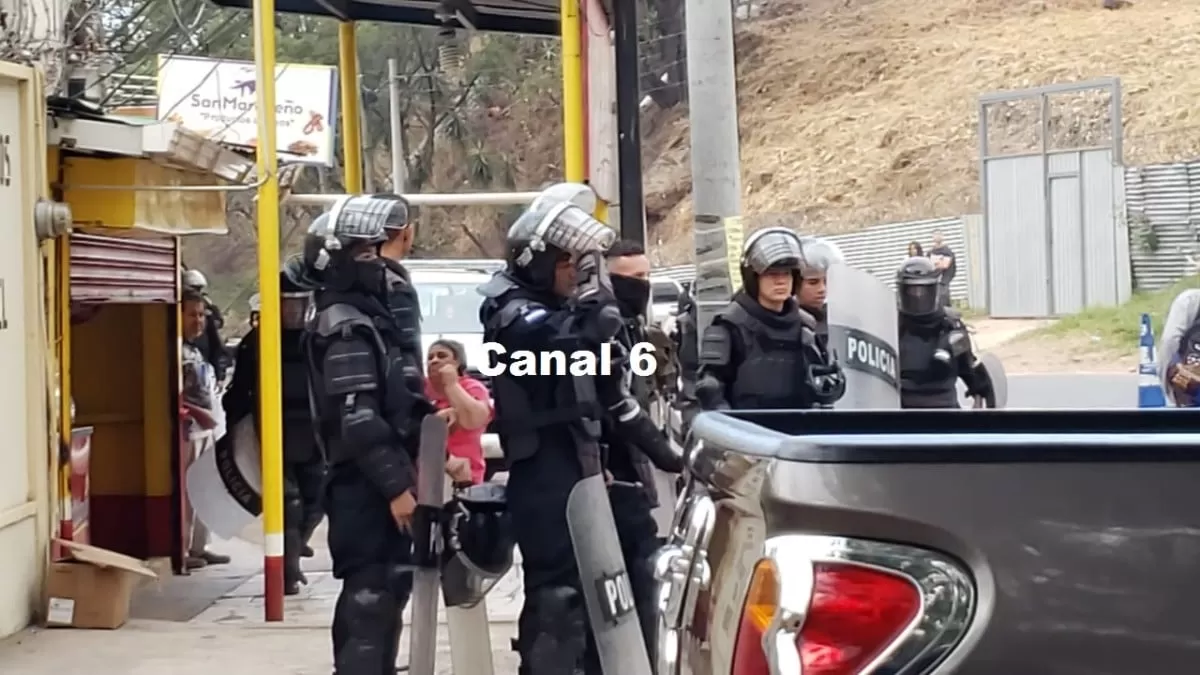 Llegan antimotines al sector de El Chimbo, Francisco Morazán