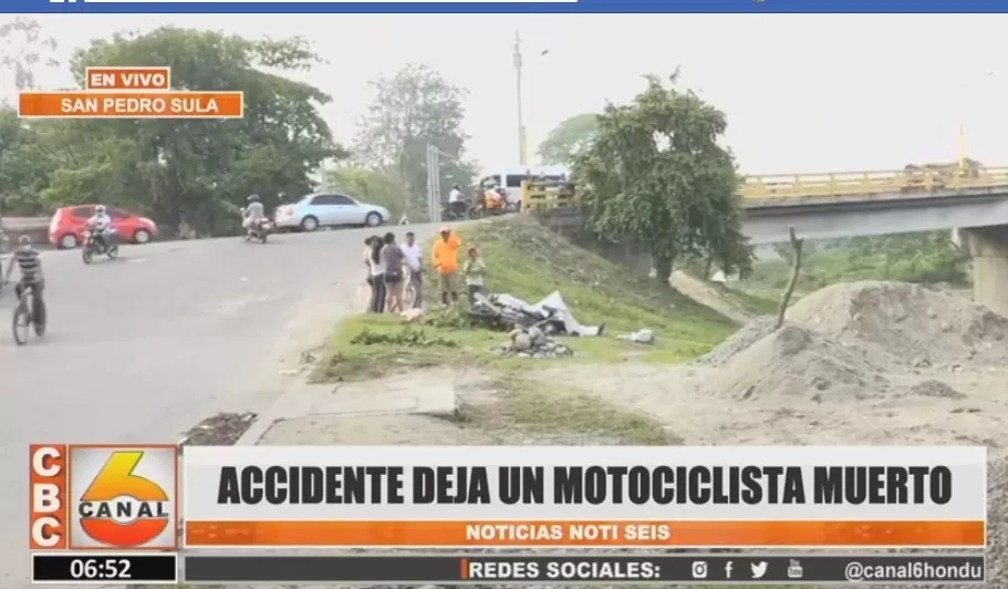 Accidente de tránsito deja una persona fallecida en San Pedro Sula