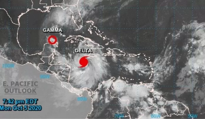 Delta se convierte en huracán categoría dos y dejará abundante lluvia en Honduras