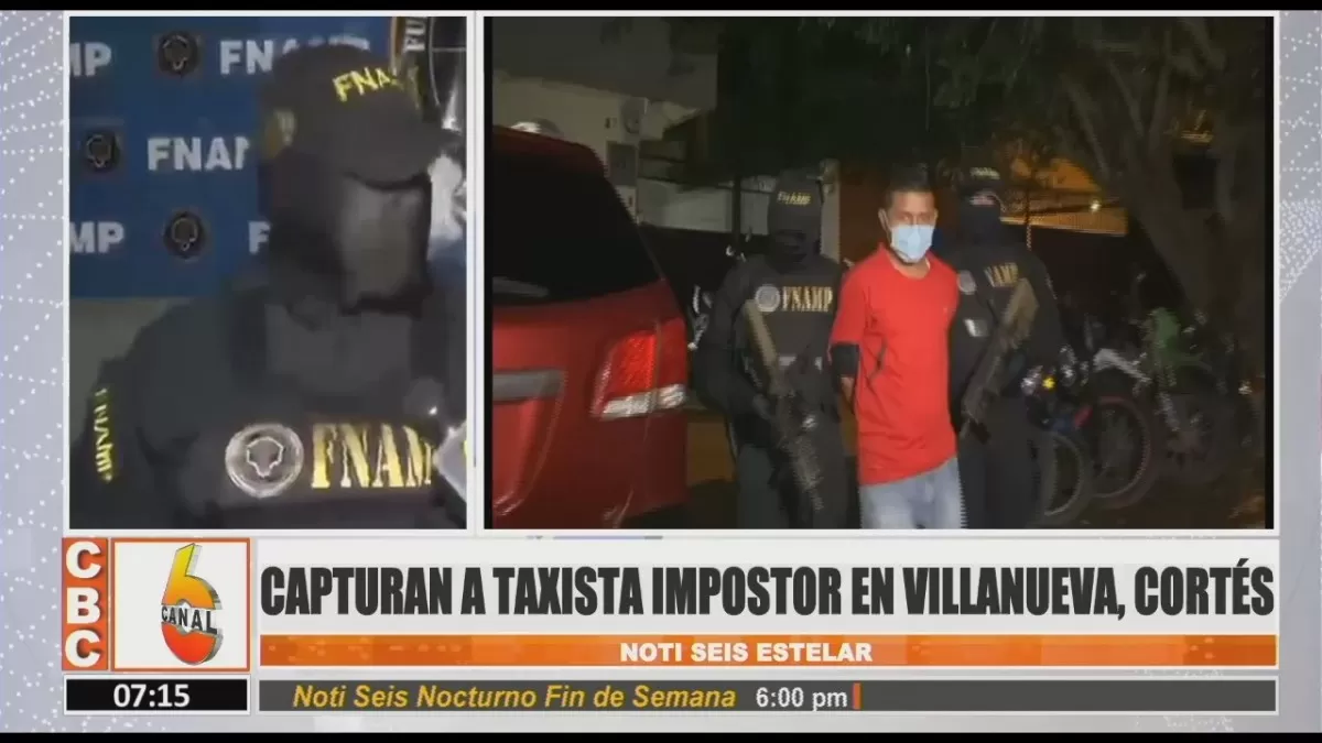 Capturan a taxista impostor en Villanueva, Cortes