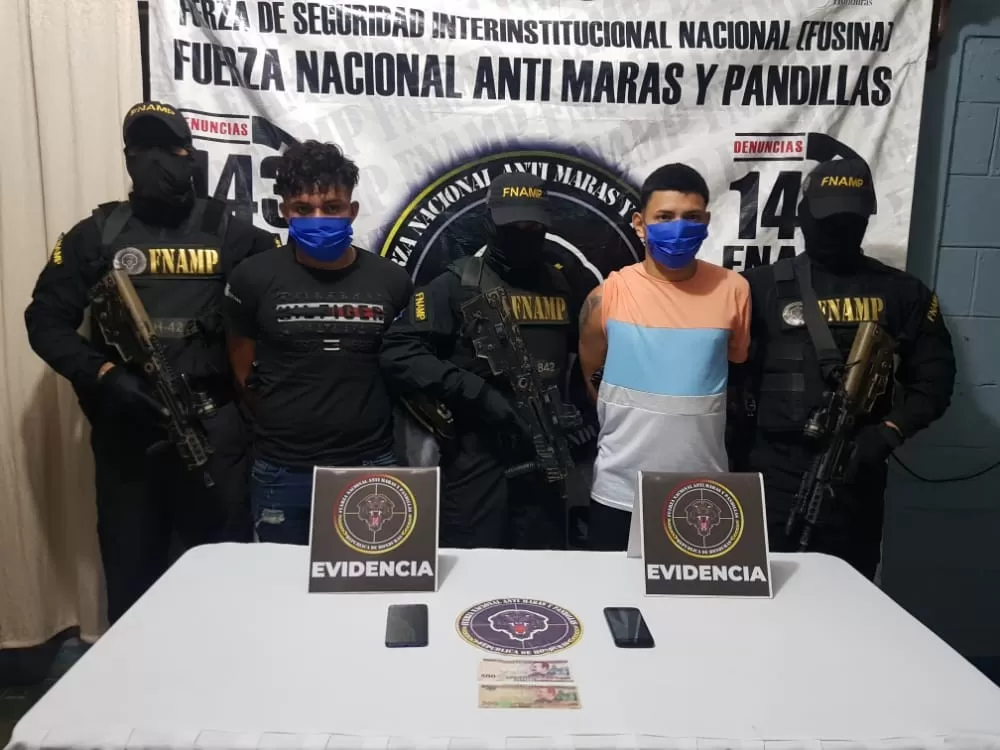 Dos supuestos miembros de la pandilla 18 son detenidos en Tocoa, Colón