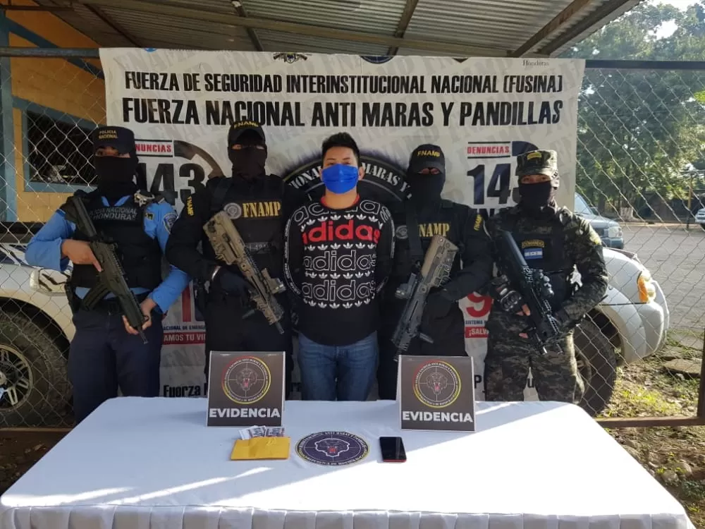 Supuesto miembro de la pandilla 18, es detenido por extorsión en Tocoa, Colón, por agentes de la FNAMP