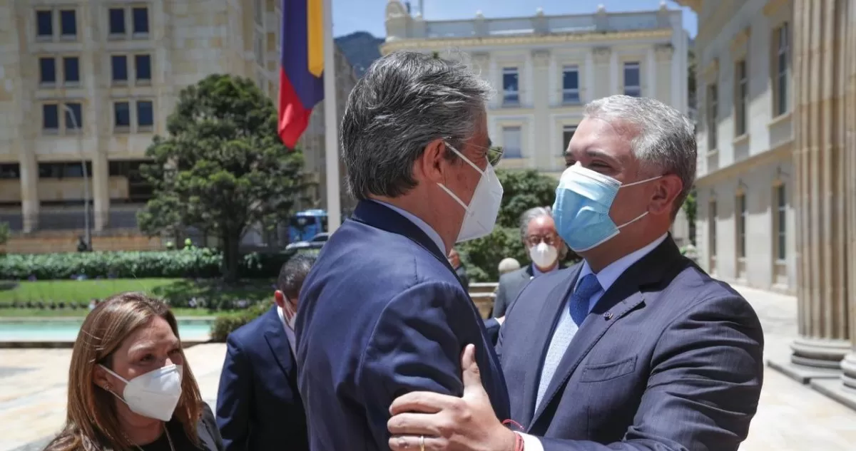 Iván Duque recibe al presidente electo de Ecuador, Guillermo Lasso