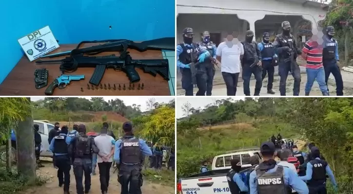 Supuestos integrantes de banda delictiva dedicada al asalto de personas y camiones distribuidores de alimentos fueron detenidos en Copán