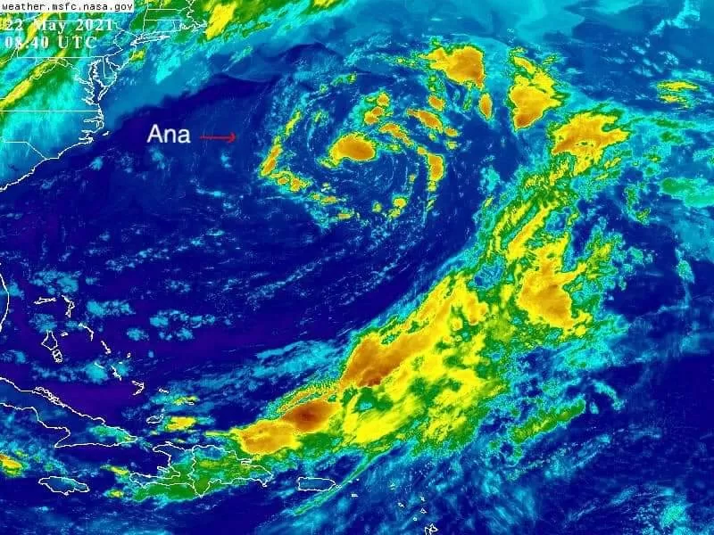 #Ana Se forma la primera tormenta de la temporada de huracanes en el Atlántico.