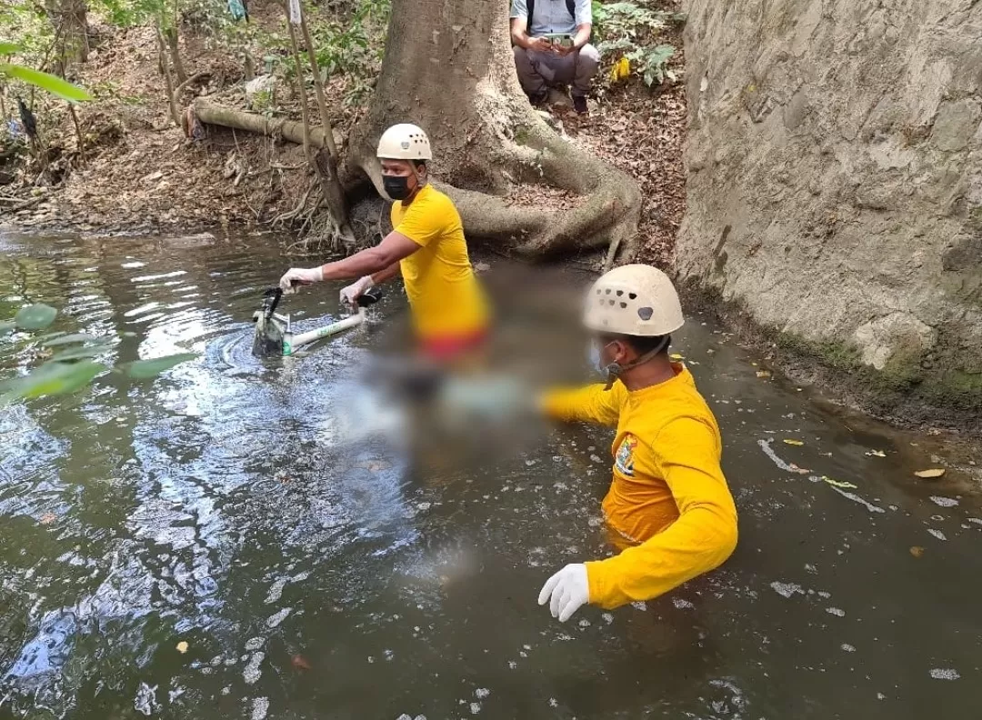 Rescatan el cuerpo de una persona ahogada en el sector del Guayabito, Santa María del Real, Olancho