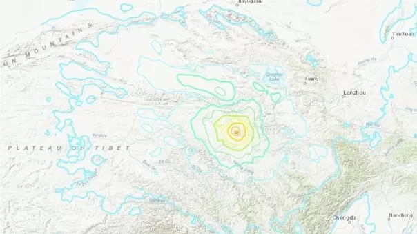 Un terremoto de magnitud 7.3 sacude la provincia de Qinghai, en el centro de China