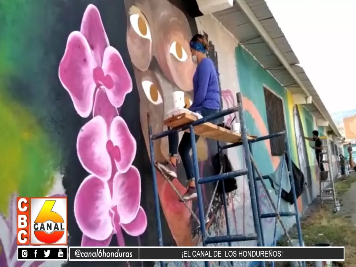 Hermosos murales para festejar aniversario de Juticalpa, Olancho