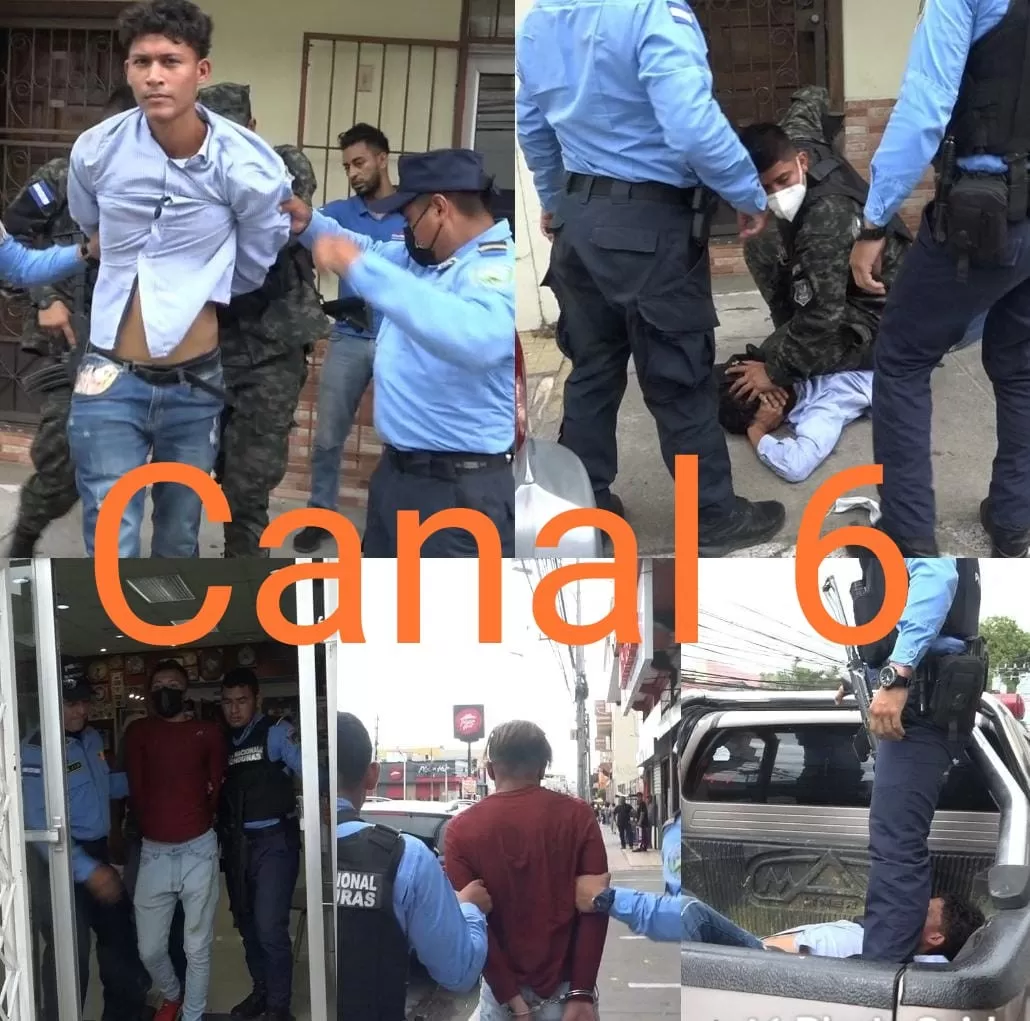 Tres supuestos asaltantes son capturados en pleno centro de La Ceiba