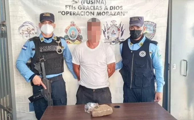 Un sujeto es detenido por el delito de tráfico de droga en Gracias a Dios