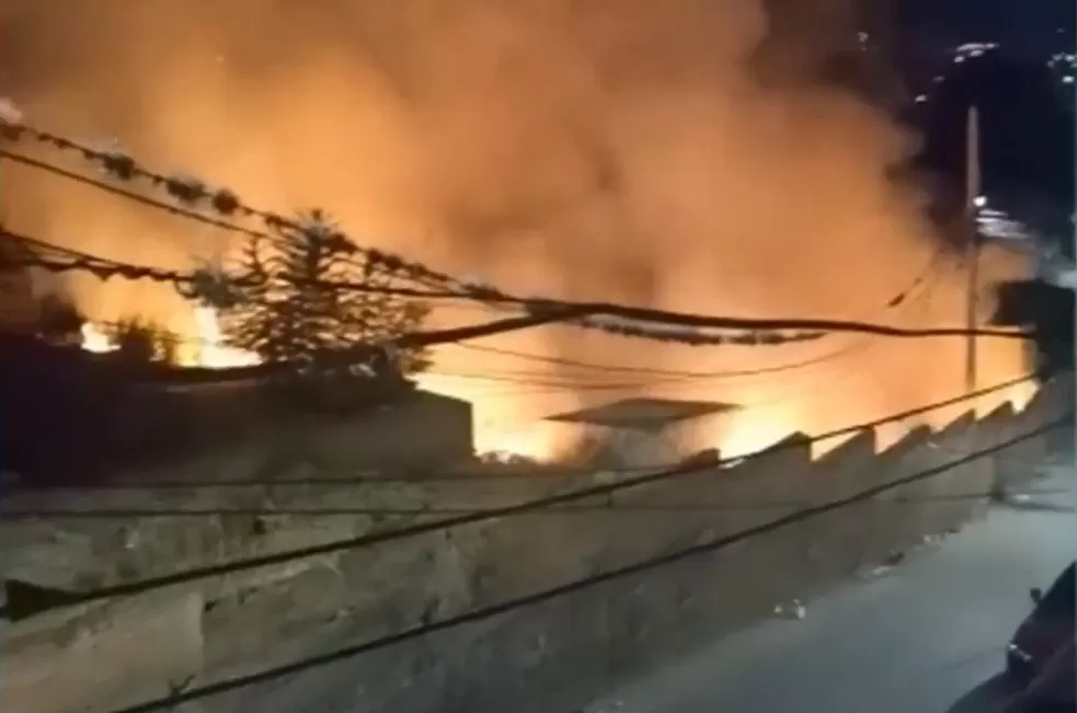 Incendio en el cementerio general de Tegucigalpa