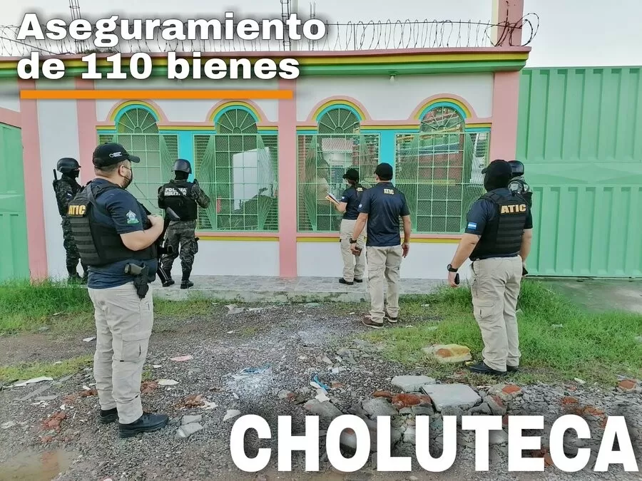 Aseguramientos de 110 bienes a estructura criminal vinculada a Los Pinto y a los Rivera Maradiaga en Choluteca