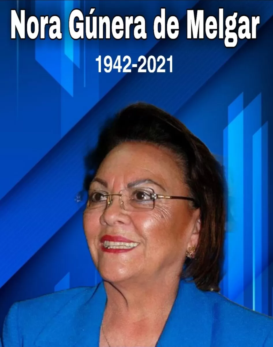 Fallece exprimera dama de Honduras, Nora Gúnera de Melgar