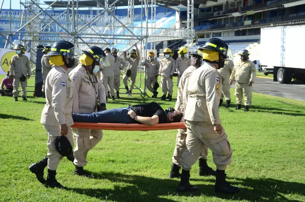 Traspaso de mando presidencial: cuerpos de socorro realizan simulacro en el Estadio Nacional