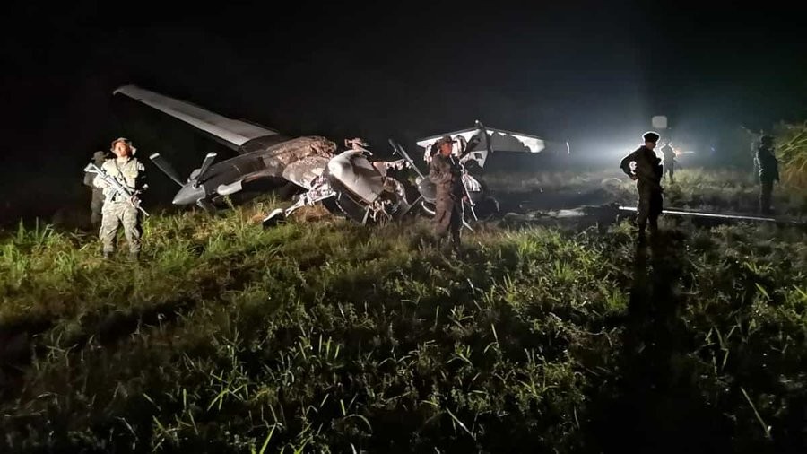 Avioneta accidentada en Guatemala llevaba casi 900 kilos de cocaína