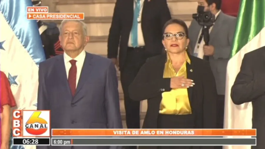 Presidenta Xiomara Castro recibe a Presidente de México Manuel López Obrador