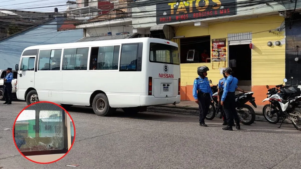 Atacan mototaxi en Tegucigalpa y balas impactan en bus, hiriendo dos niños estudiantes