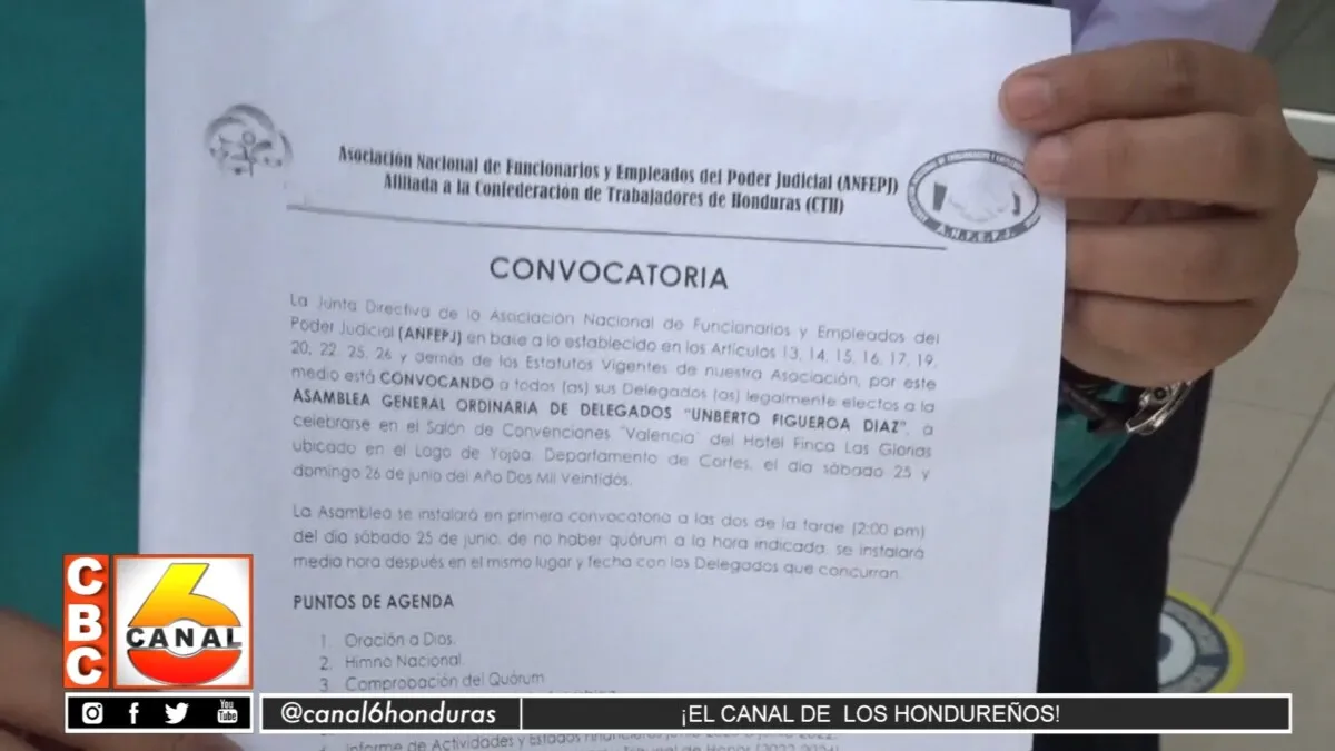 Junta directiva del poder judicial hace convocatoria para elecciones
